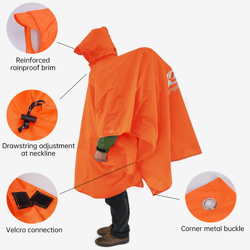 Camping Rain Poncho - Jas Hujan Tahan Air 3 In