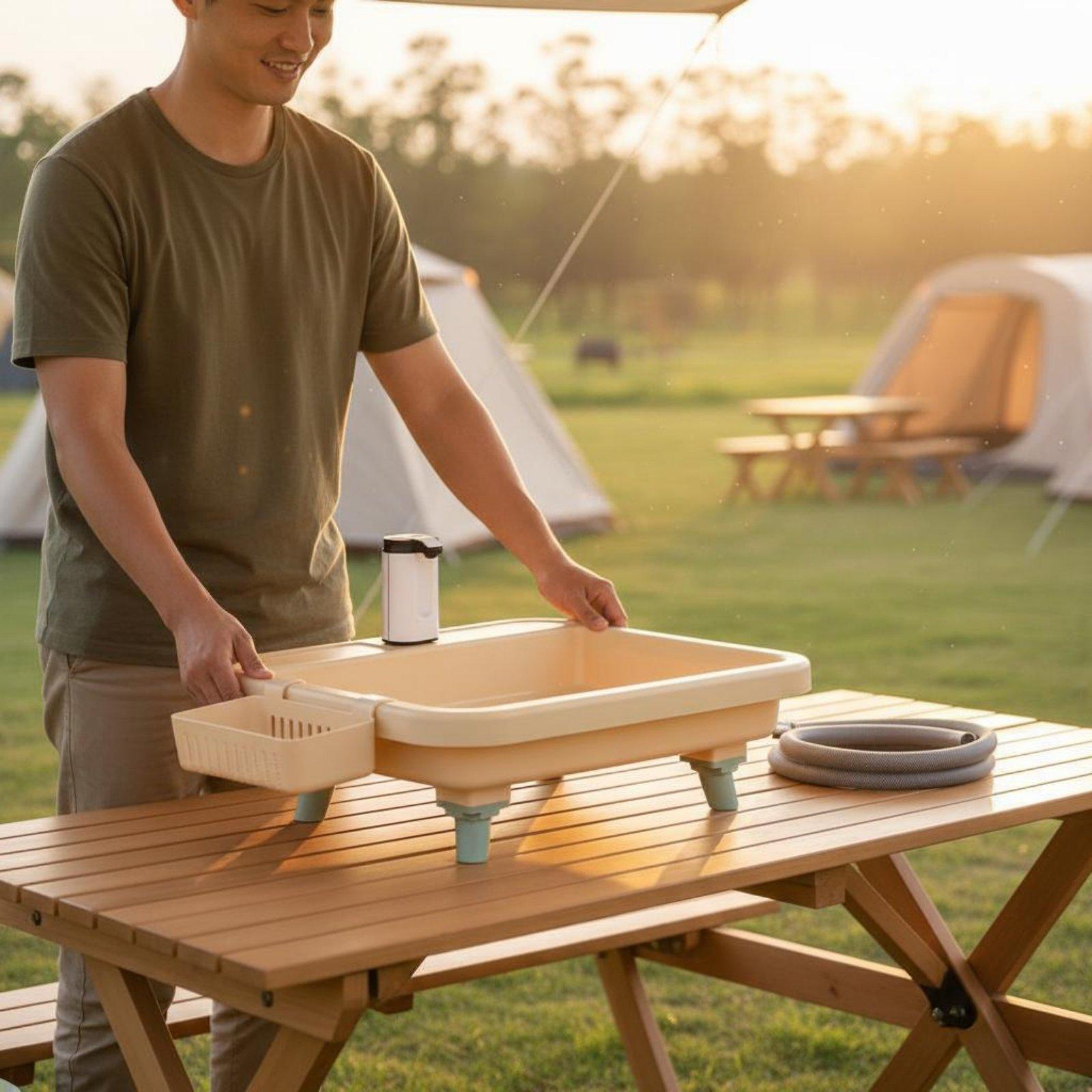 Outdoor Camping Adventures - Wastafel Camping Portabel dengan Keran Terintegrasi