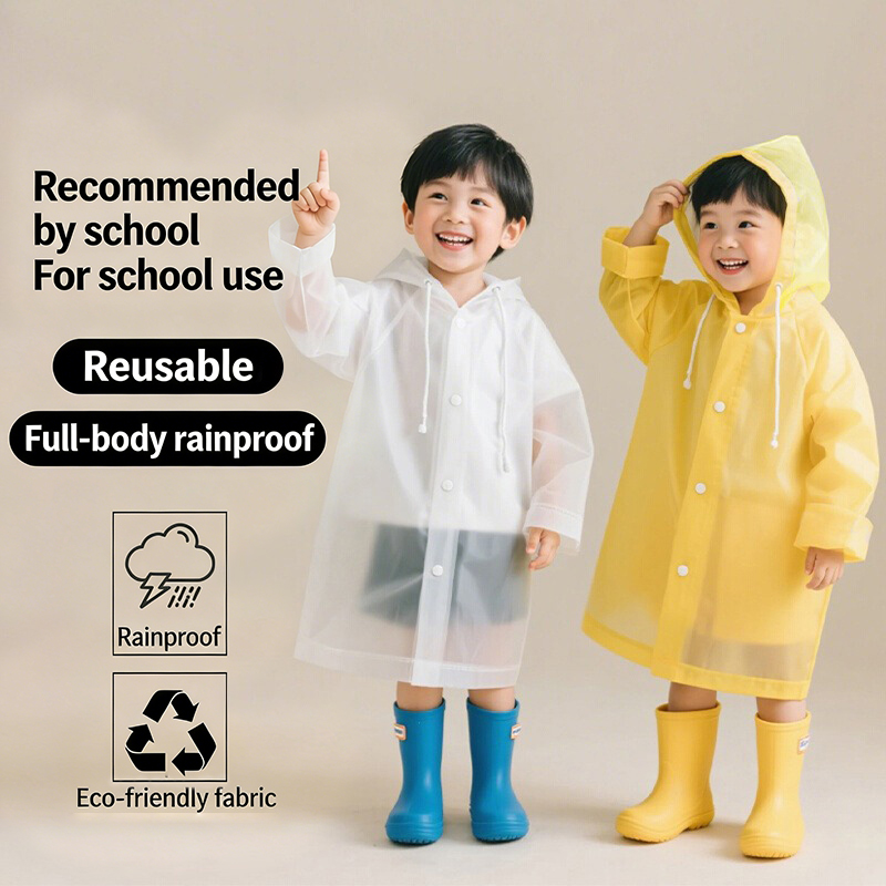 Camping Rain Poncho - Jas Hujan Sekali Pakai untuk Anak-anak