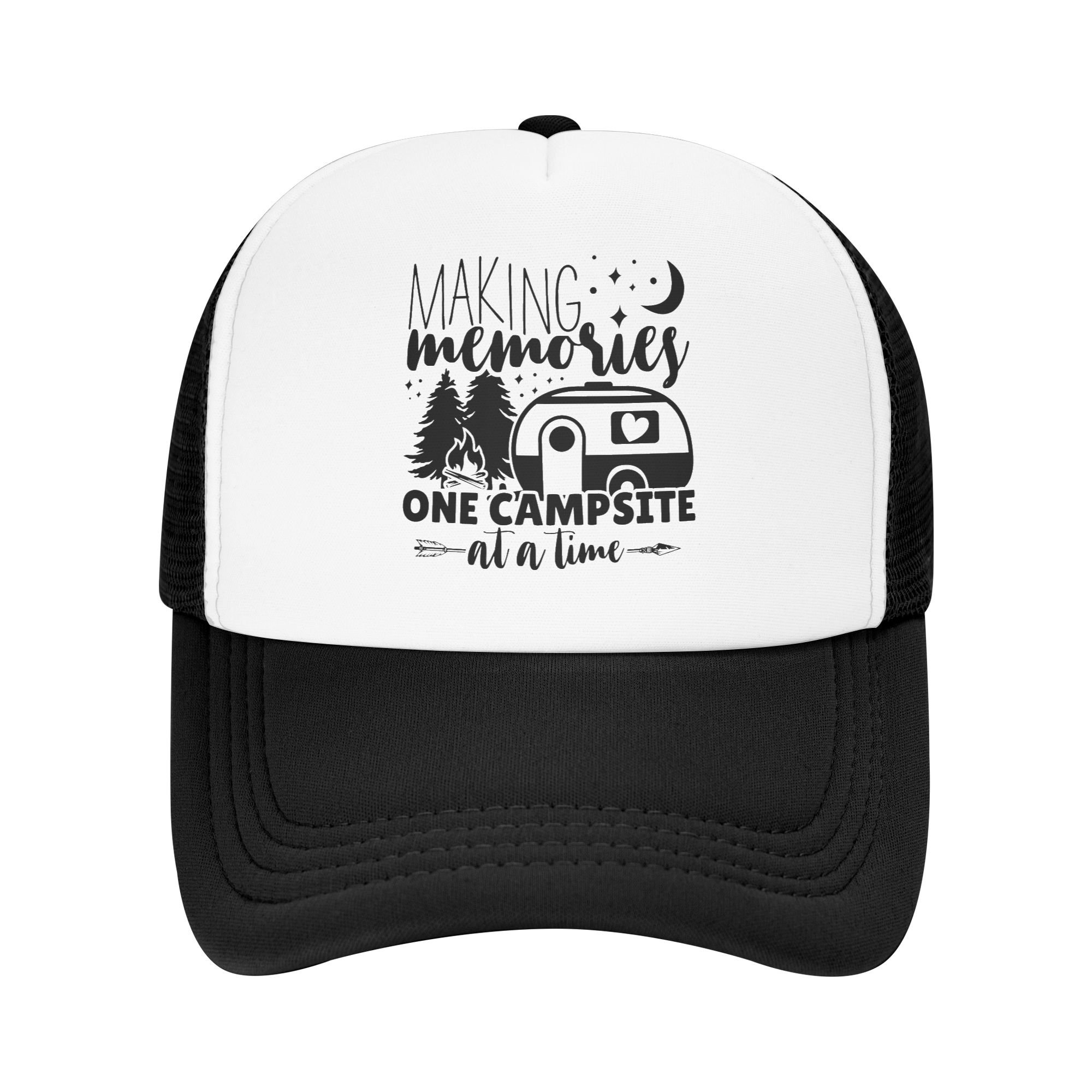 Outdoor Camping Adventures - Topi Trucker Happy Camper Klasik Unisex