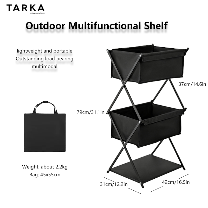 Outdoor Camping Folding Storage Box - Rak Penyimpanan Baru TARKA Camping Rak