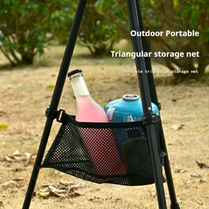 Outdoor Camping Folding Storage Box - Jaring Penyimpanan Portabel Segitiga di Bawah