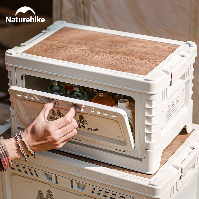 Outdoor Camping Folding Storage Box - Naturehike kotak berkemah 60l, kotak penyimpan