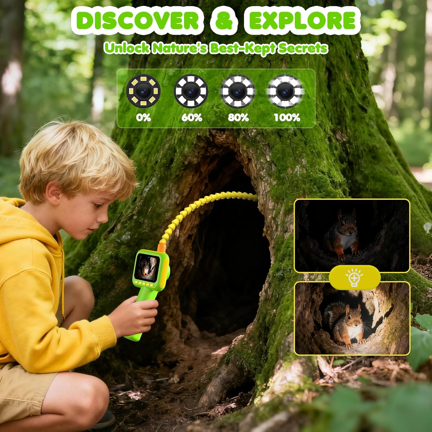 Outdoor Camping Toys - Endoskop untuk Anak-anak, Kamera Ular Borescope