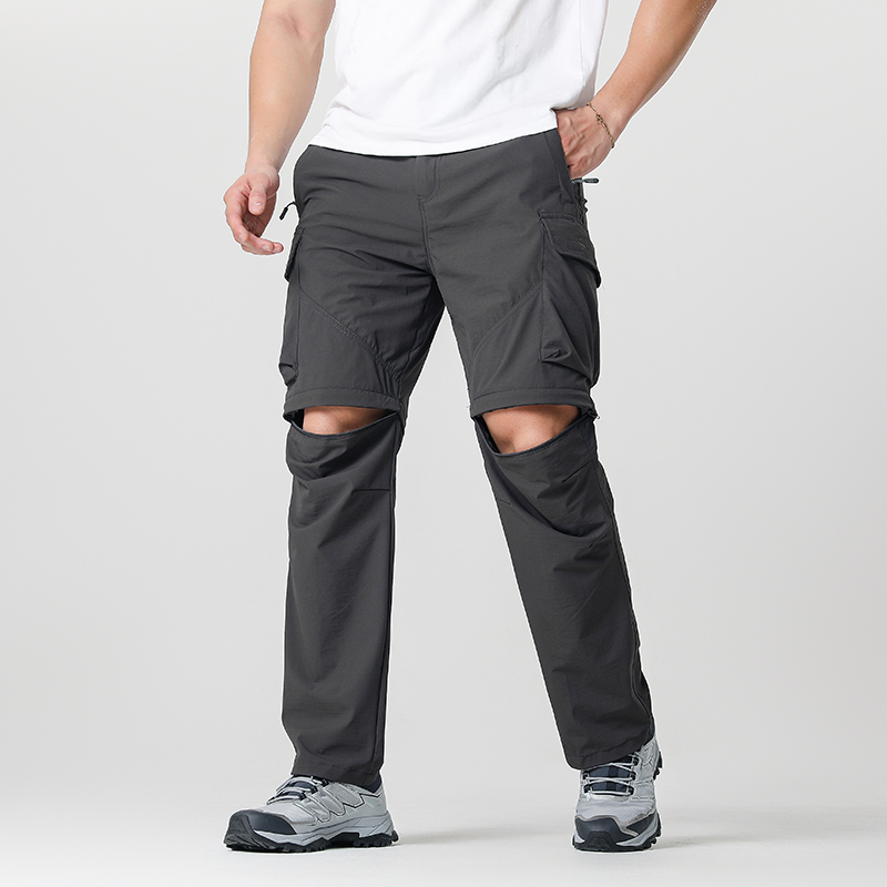 Outdoor Camping Adventures - Celana Hiking Kargo Pria Convertible, Tahan