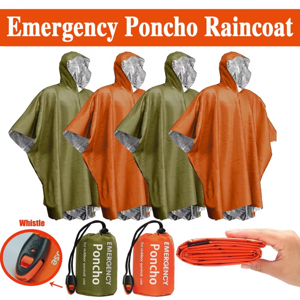 Camping Rain Poncho - Ponco Darurat Anti Hujan, Selimut Termal,