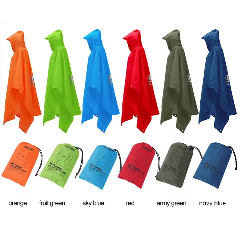 Jas Hujan Tahan Air 3 In 1, Po - Camping Rain Poncho ulasan dan harga