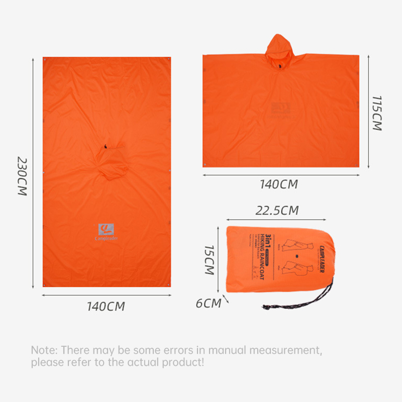 Jas Hujan Tahan Air 3 In 1, Po - Camping Rain Poncho ulasan dan harga
