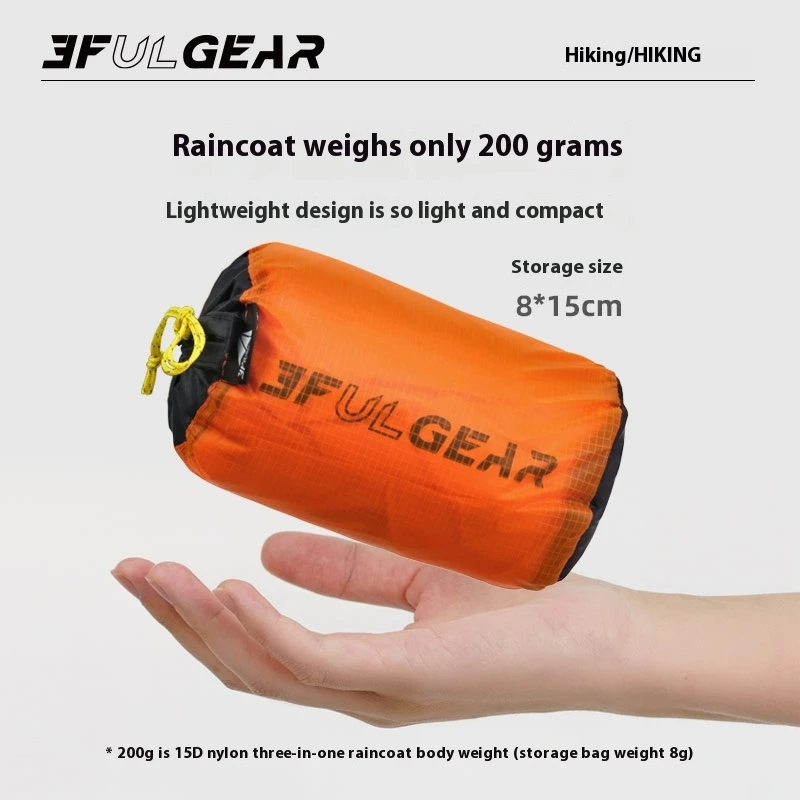3F UL GEAR Jas Hujan Hiking Ul - Camping Rain Poncho ulasan dan harga