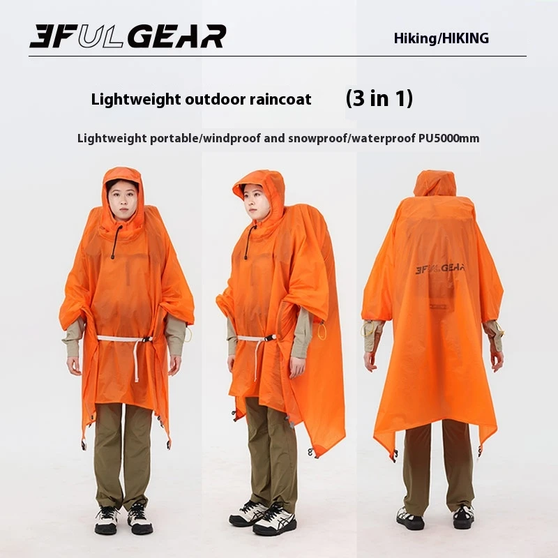3F UL GEAR Jas Hujan Hiking Ul - Camping Rain Poncho ulasan dan harga