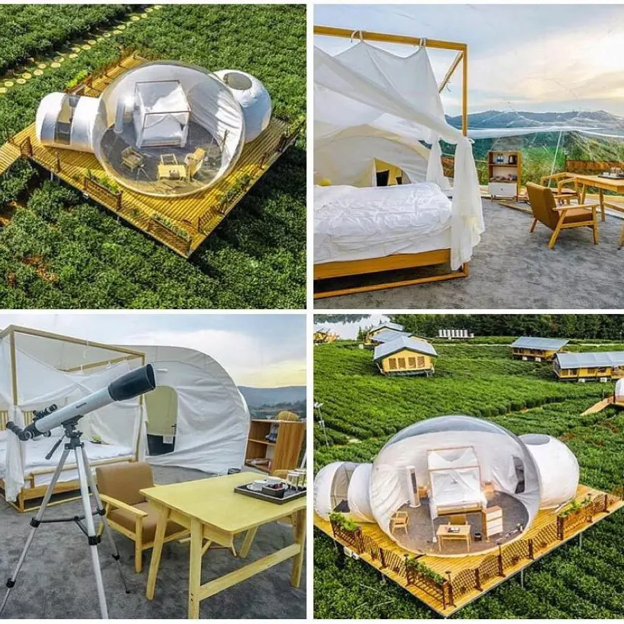 Rumah gelembung tiup selebriti - Outdoor Camping Exhibition ulasan dan harga