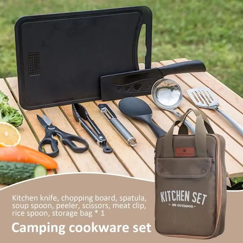 8 Buah Set Peralatan Masak Dap - Outdoor Camping Utensils ulasan dan harga