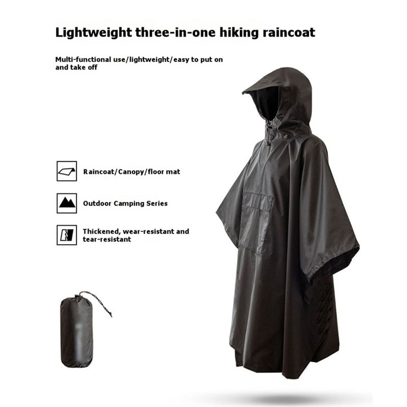 AB34-Jas Hujan Outdoor Ponco D - Camping Rain Poncho ulasan dan harga