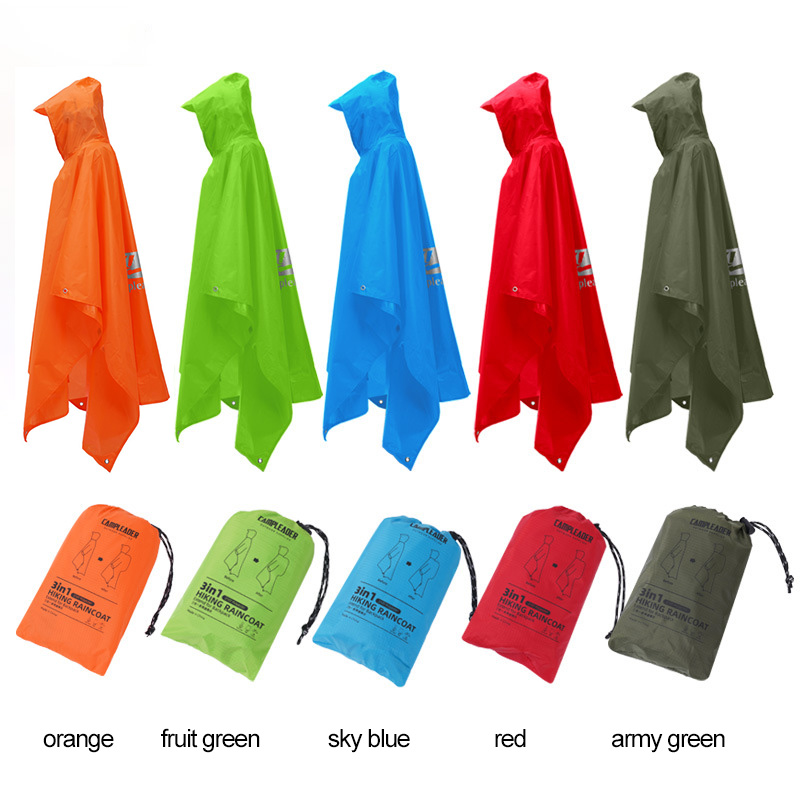 Jas hujan luar ruangan 3 dalam - Camping Rain Poncho ulasan dan harga