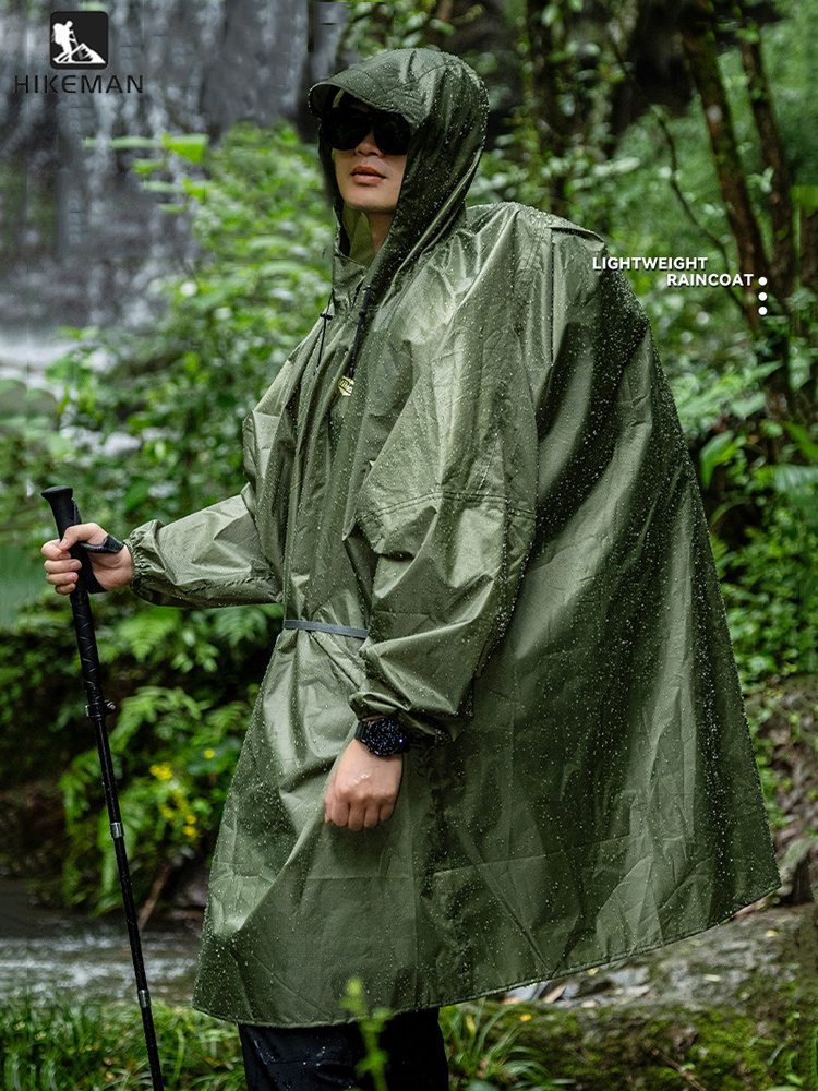 Jas Hujan Ultralight dengan Ri - Camping Rain Poncho ulasan dan harga