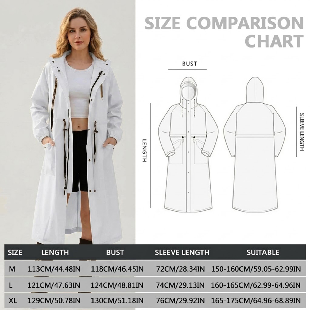 Jaket Hujan Wanita Panjang Tah - Camping Rain Poncho ulasan dan harga