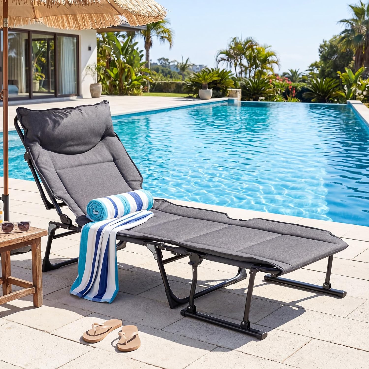 Set Kursi Santai Lipat untuk T - Outdoor Camping Recliner Chairs ulasan dan harga