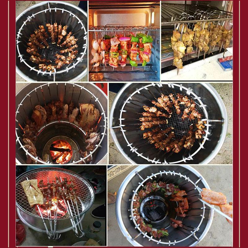 Tusuk Sate BBQ Baja Tahan Kara - Outdoor Camping Utensils ulasan dan harga