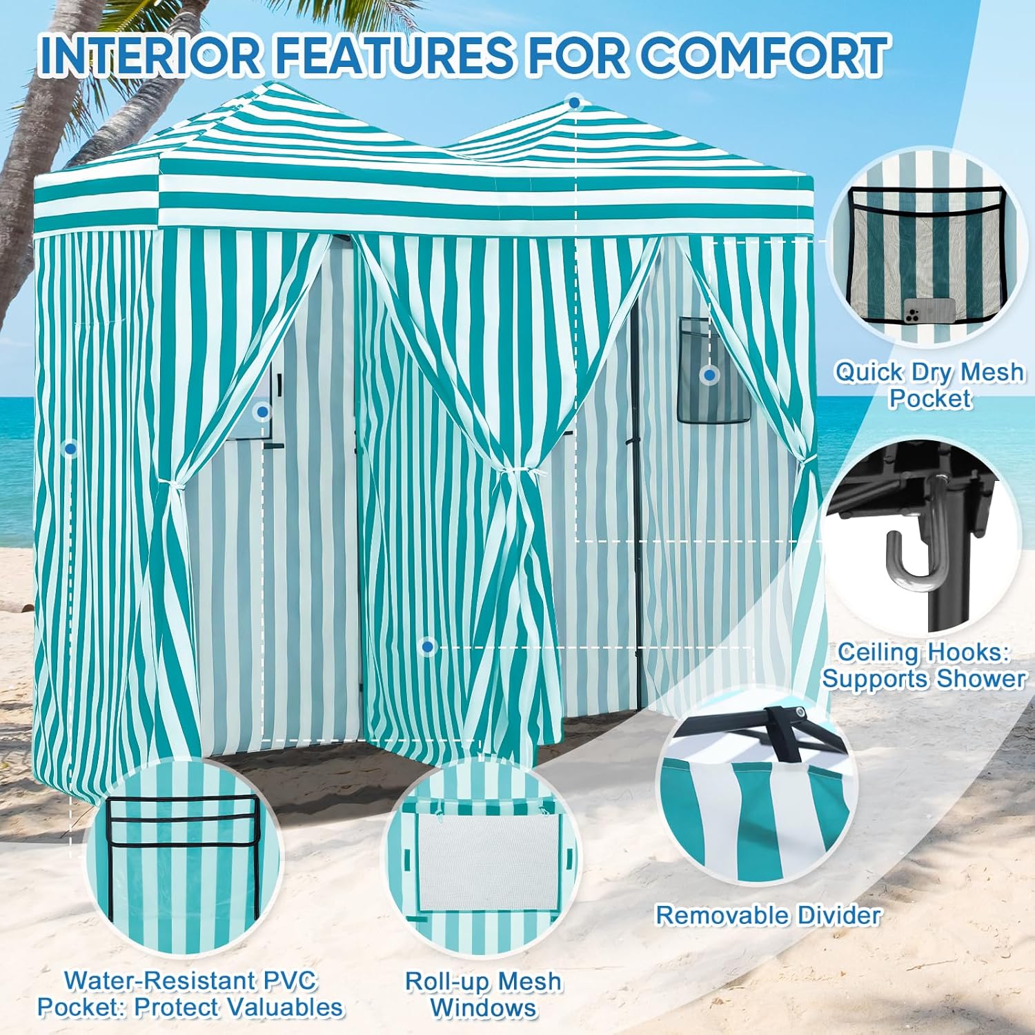Tenda Ganti Baju Portabel 2 Ru - Outdoor Camping Tent ulasan dan harga