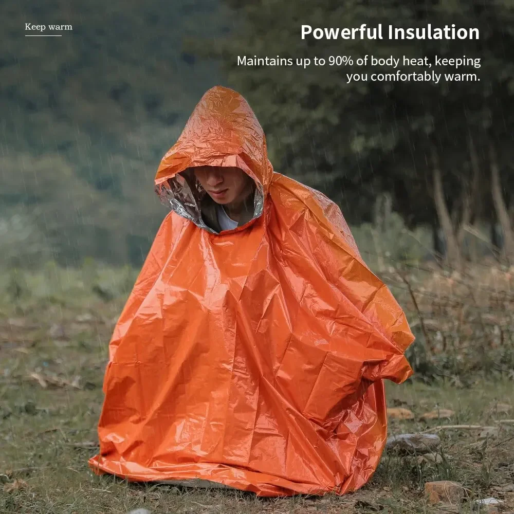 Jas hujan darurat ponco tahan  - Camping Rain Poncho ulasan dan harga