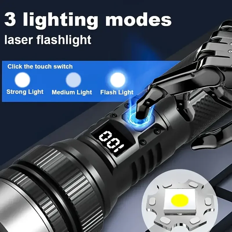 Senter LED 900000LM yang Kuat, - Outdoor Camping Adventures ulasan dan harga