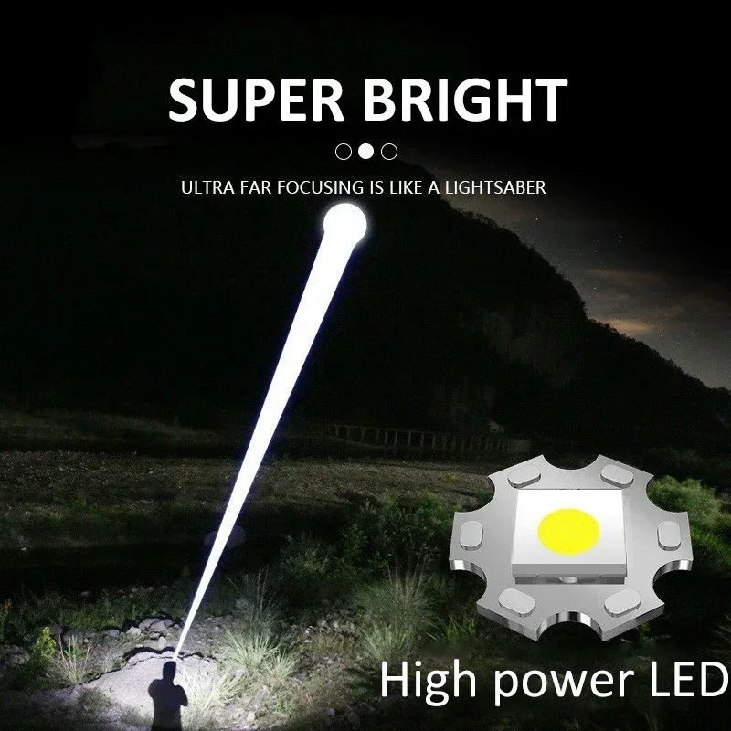 Senter LED 900000LM yang Kuat, - Outdoor Camping Adventures ulasan dan harga