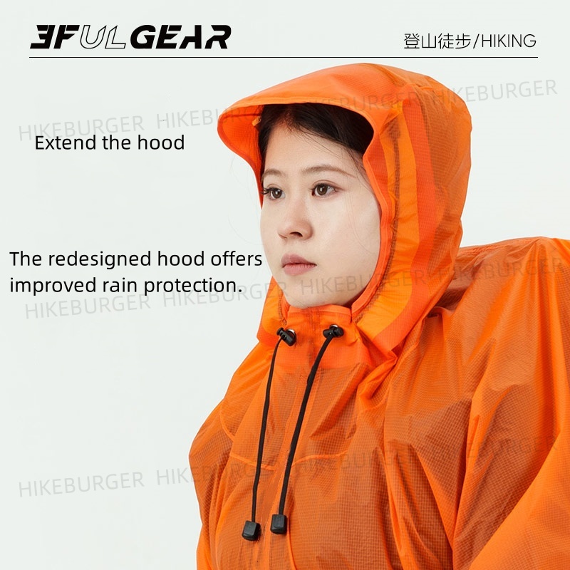 3F UL GEAR 3 Dalam 1 Ponco Huj - Camping Rain Poncho ulasan dan harga