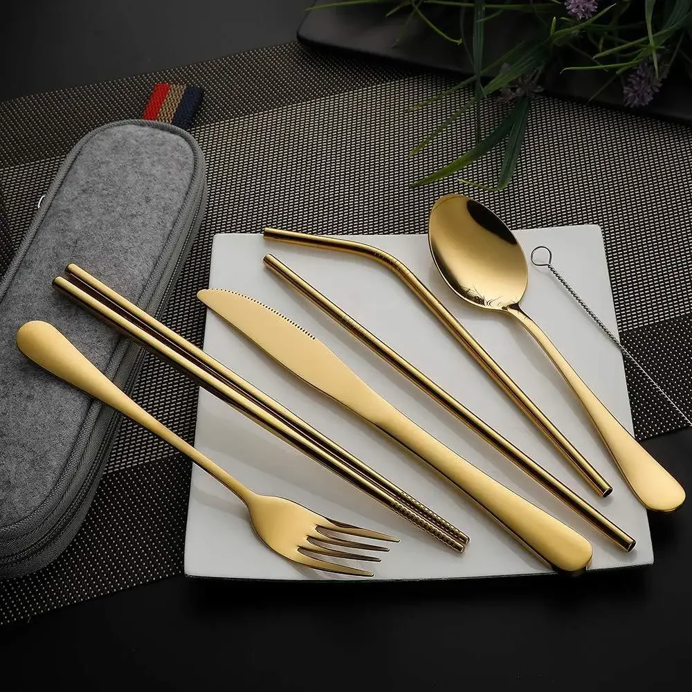 Peralatan makan perjalanan, al - Outdoor Camping Utensils ulasan dan harga