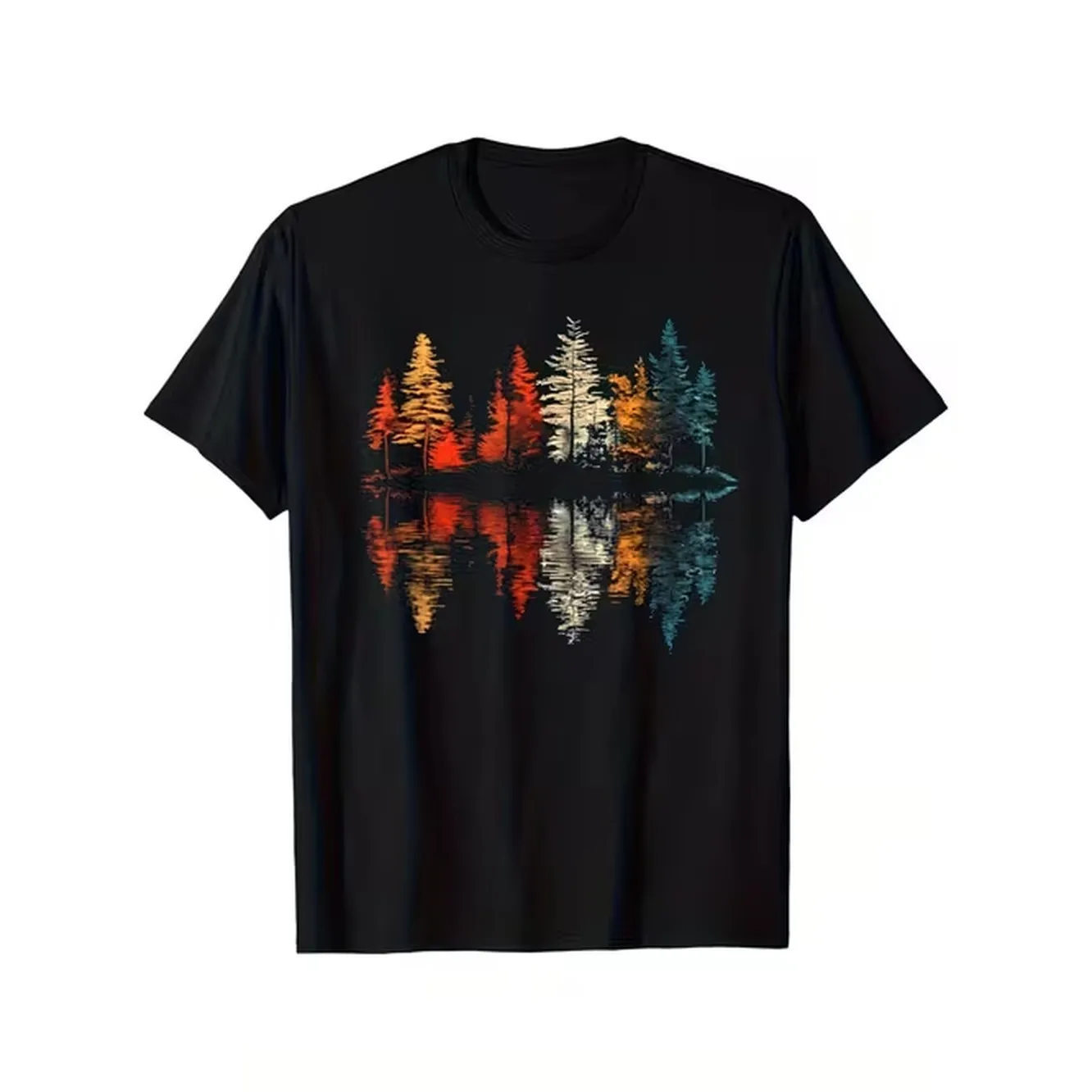 Kaos Pria dengan Cetakan Retro - Outdoor Activities In Camping ulasan dan harga