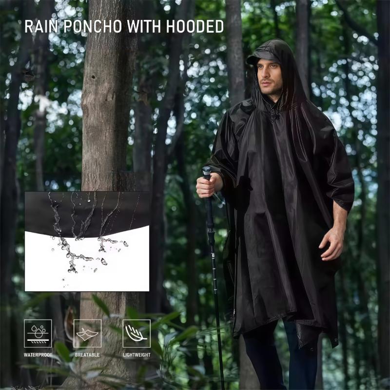 Jas Hujan Perjalanan Jas Hujan - Camping Rain Poncho ulasan dan harga