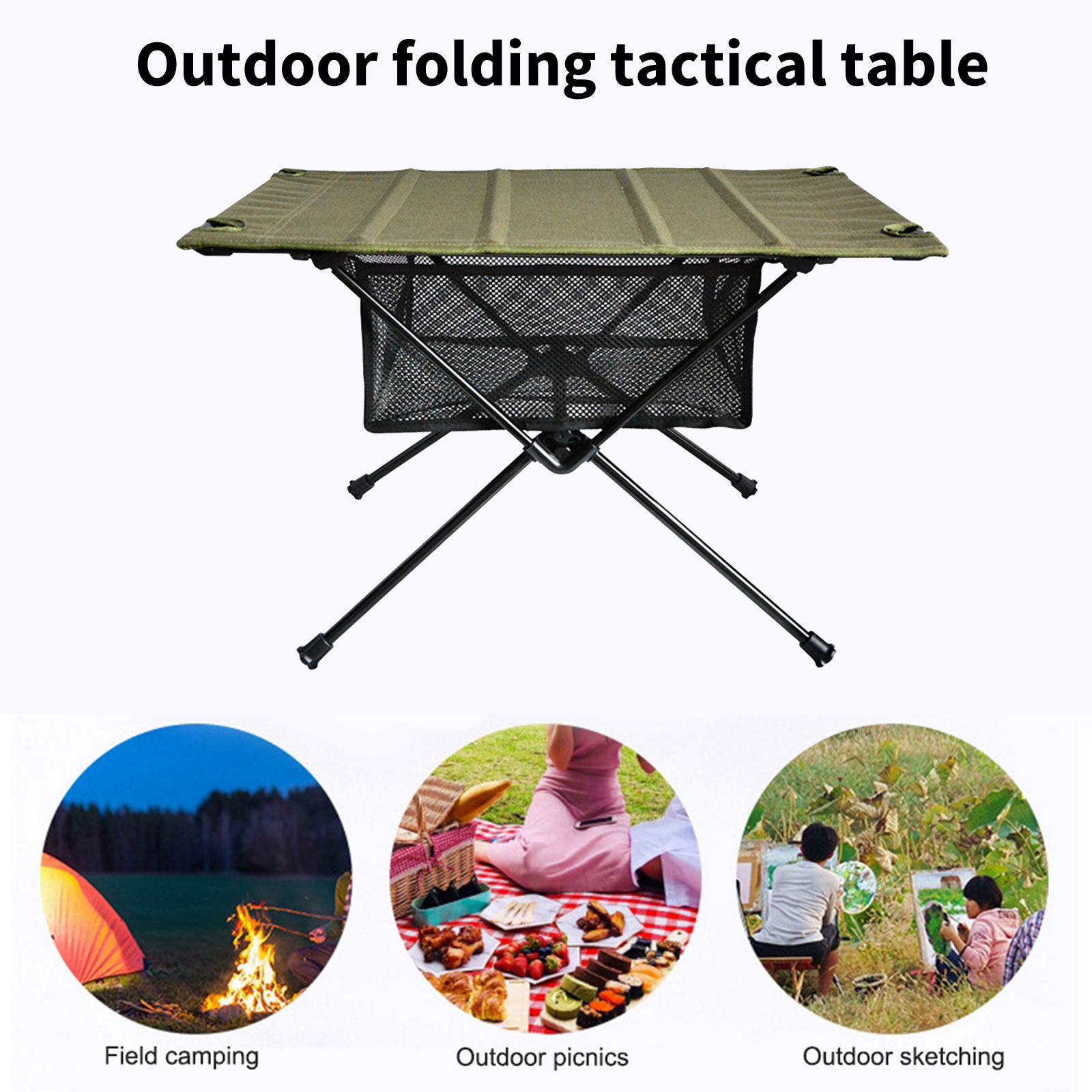 Tas Jaring Penyimpanan Meja Li - Outdoor Camping Folding Storage Box ulasan dan harga